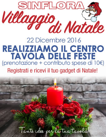 REALIZZIAMO IL CENTRO TAVOLA DELLE FESTE VILLAGGIO NATALE 2016 SINFLORA