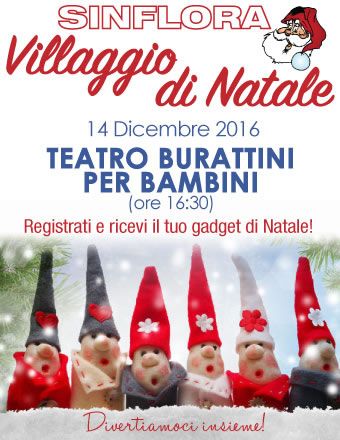 TEATRO BURATTINI PER BAMBINI -Villaggio di Natale Sinflora 2016