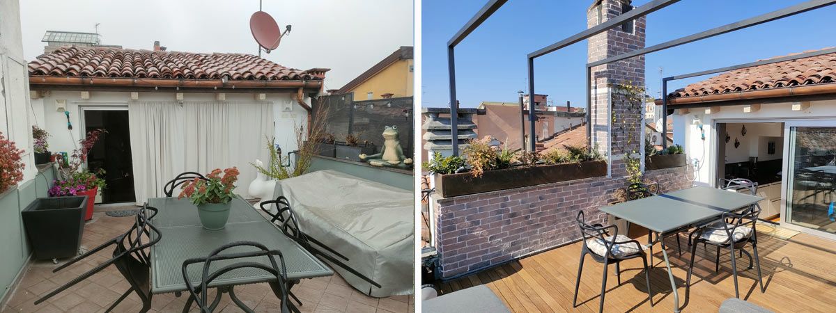 Progettazione e realizzazione terrazzo nel centro storico di Bologna