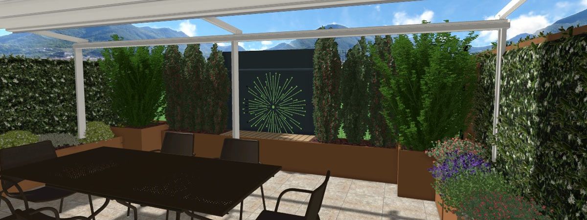 Realizzazione terrazzo con fioriere a Anzola dell'Emilia