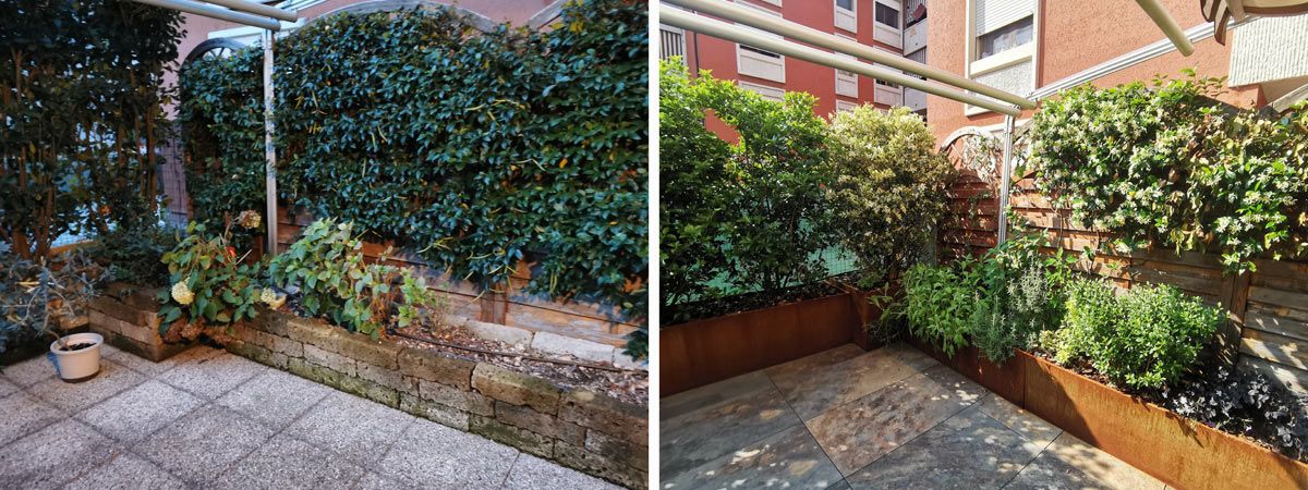 Realizzazione terrazzo con fioriere a Anzola dell'Emilia