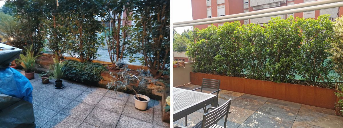Realizzazione terrazzo con fioriere a Anzola dell'Emilia
